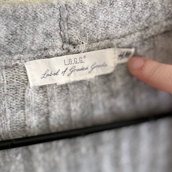 H&M Light Gray Ribbed Cardigan - Picture 2 of 2